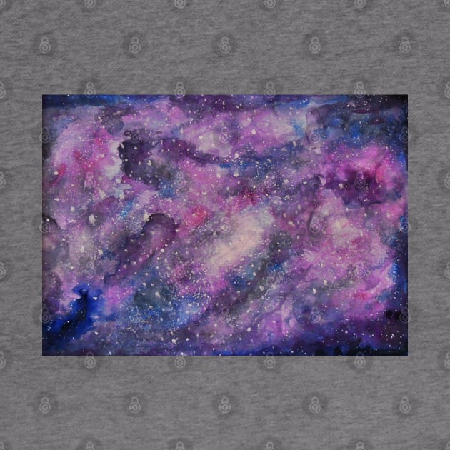 Watercolor Galaxy | Watercolor Space | Purple + Pink Galaxy by Tilila